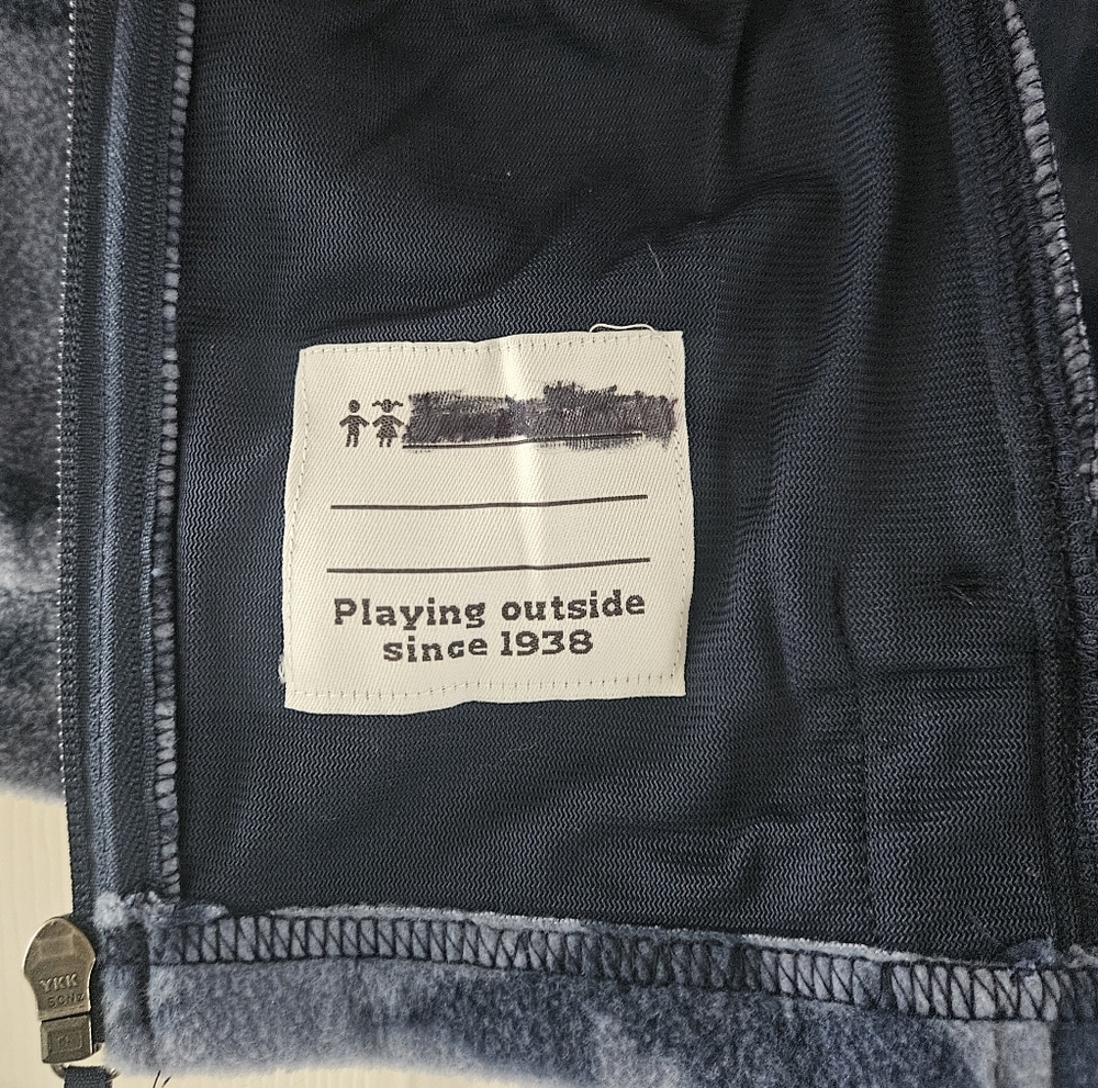 Columbia Kids Camo Blue Fleece Jacket, Sz Med - Unisex, Cozy, Active Lightweight - Picture 7 of 7